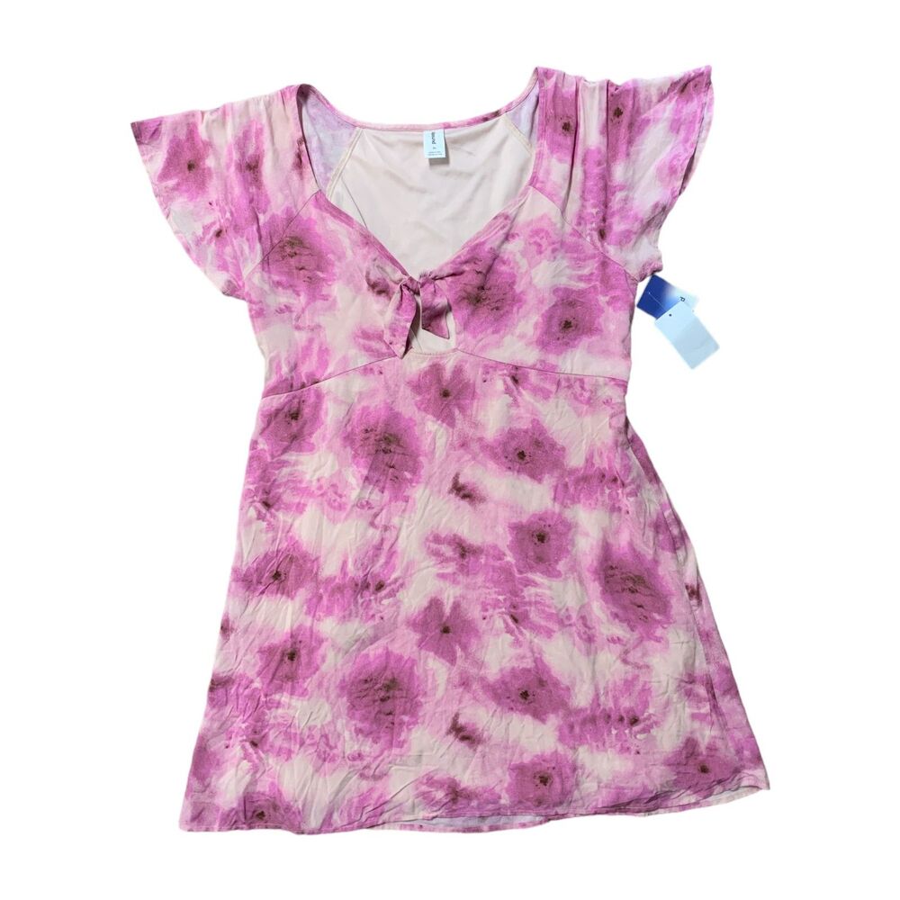 Abound, Nordstrom, Women's Pink Front Cutout & Tie Mini Dress, XL, NWT